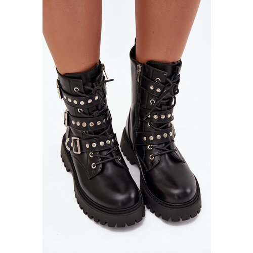 Big Star Insulated Work Boots With Straps And Buckles Slike