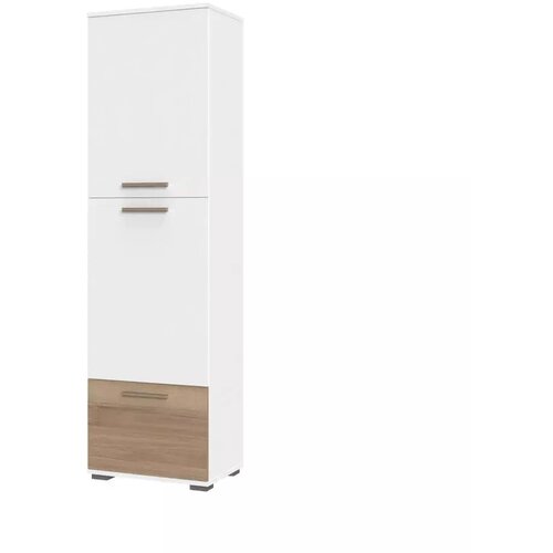 Jela VITRINA ARC F3 (VE BARV)-Bela mat lak/pacifik oreh Slike