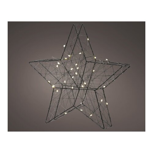  Novogodi&amp;scaron;nja dekoracija - led star 20cm 486315 - black/warm white - kmg ( 044495 ) Slike