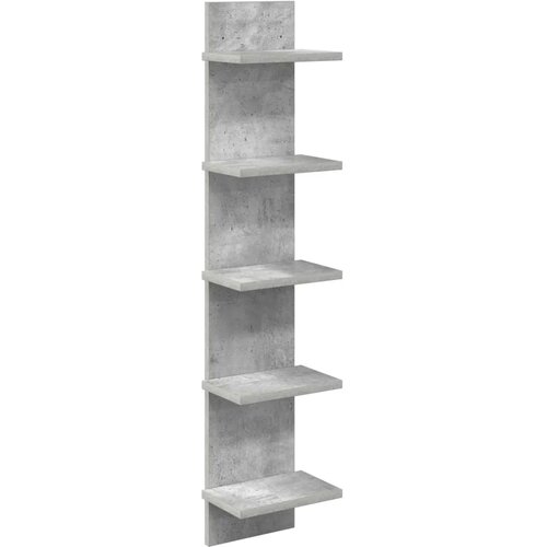  Zidna polica Betonska siva 22 x 15 x 100 cm Konstruirano drvo - Betonska siva 1 22 x 15 x 100 cm (5 etaža) Slike