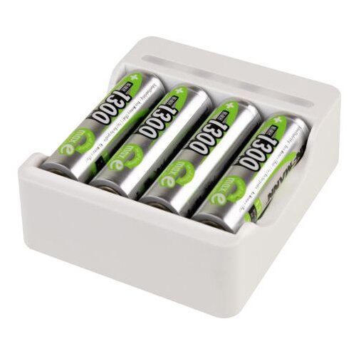 Ansmann Punjač za baterije Basic IV NiMH NiCd, AA 1300 mAh, Beli Cene