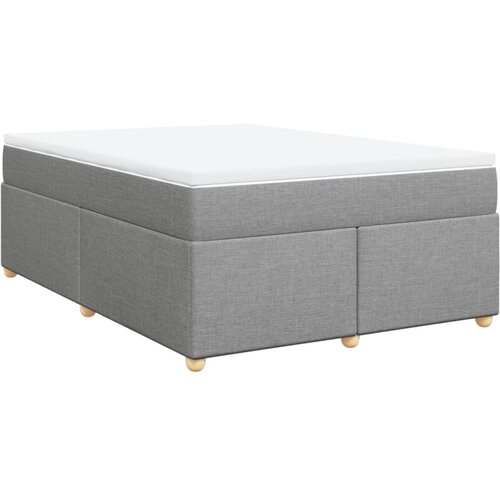 Maison Chic Box spring postelja - Vzmetna postelja z vzmetnico svetlo siva 140x200 cm blago SL11668, (21907583) Cene