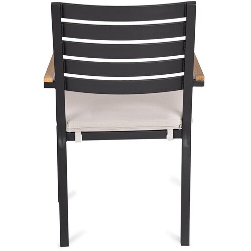 BIZZOTTO Antracitno siva metalna vrtna stolica Henna &amp;ndash; Slike