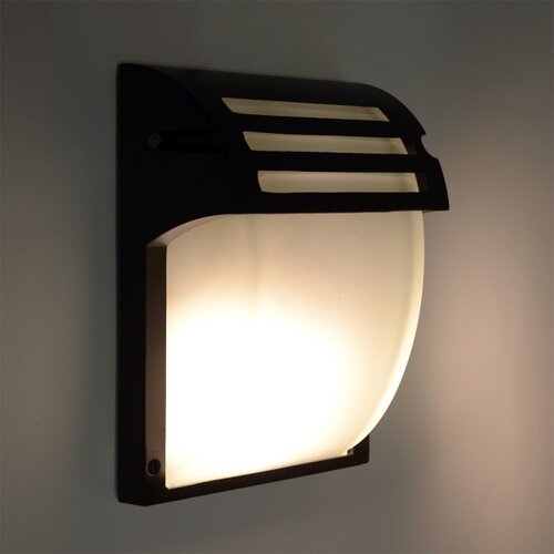 V-tac zidna lampa E27 IP44 staklo crna Slike