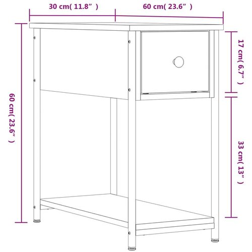 VidaXL Noćni ormarići 2 kom boja hrasta 30x60x60 cm konstruirano drvo Slike