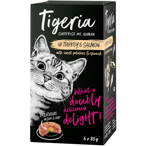 Tigeria 6 x 85 g - puretina i losos s batatom i špinatom