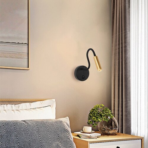  Brilagi - LED fleksibilna zidna lampa MAYA LED/3W/230V 4000K crna/zlatna Slike