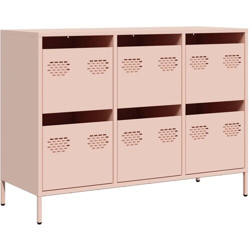 Maison Chic Komoda - Predalnik roza 101,5x39x73,5 cm hladno valjano jeklo, (21717361) Slike
