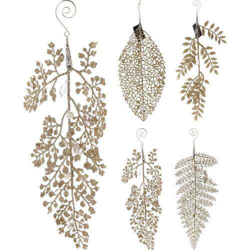  Novogodišnji list zlatni više oblika 25cm Cene