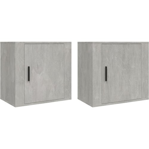 Maison Chic Stenski Dvo delni komplet Nočne omarice - Nočne mize betonsko siva 50x30x47 cm, (21687277) Slike