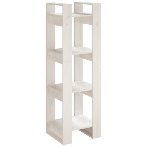 Maison Chic Knjižna omara - Knjižni regal bela 41x35x125 cm trdna borovina, (21726163) Cene