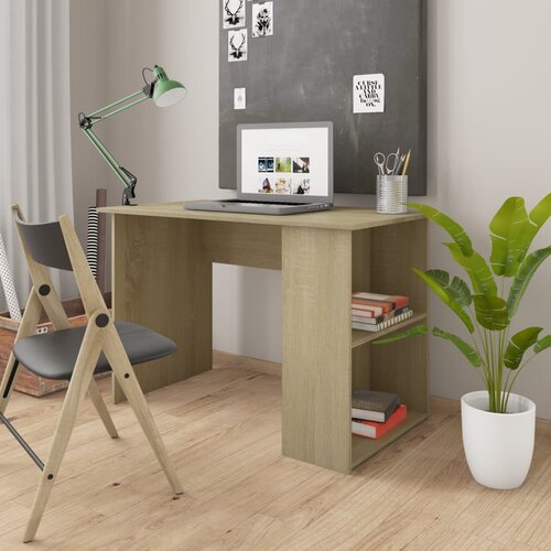 vidaXL Pisalna miza sonoma hrast 110x60x73 cm iverna plo&scaron;ča Cene