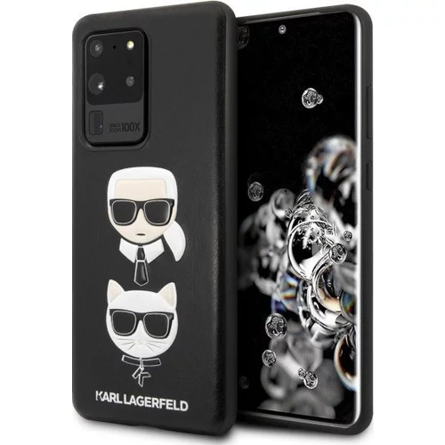 Karl Lagerfeld Originalen ovitek KLHCS69KICKC za Samsung Galaxy S20 Ultra G988 črna trda zaščita - Karl and Choupette