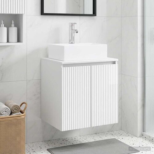  Umivaonik s policom Bijela visokog sjaja 49,5 x 41 x 62,5 cm Slike