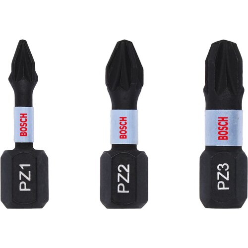 Bosch Impact Control 3-delni set bitova PZ1 / PZ2 / PZ3 dužine 25mm ( 2608522471 ) Slike