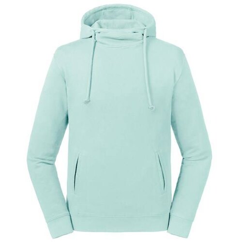 RUSSELL Niebieska bluza unisex Pure Organic High Collar Hooded Sweat Slike