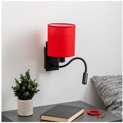  Brilagi - LED zidna lampa NUBILA 1xE27/25W/230V + LED/3W crna/crvena Cene