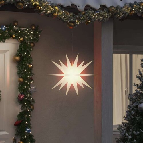 VidaXL Božićno svjetlo s LED svjetlima sklopivo bijelo 43 cm Slike