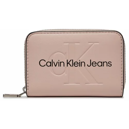 Calvin Klein Jeans Velika ženska denarnica Sculpted Med Zip Around Mono K60K607229 Roza