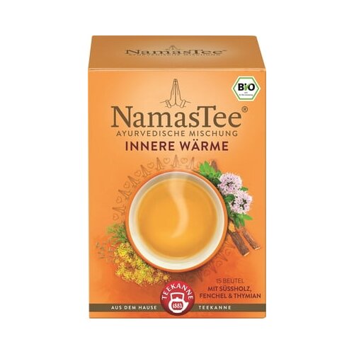 Teekanne Bio NamasTee čaj - Notranja toplota (15 dvokomornih vrečk) Cene