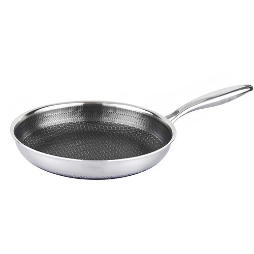 Cheffinger Ponev 32 cm s premazom sataste strukture in dolgim ročajem, Srebrna, (5000276466) Cene