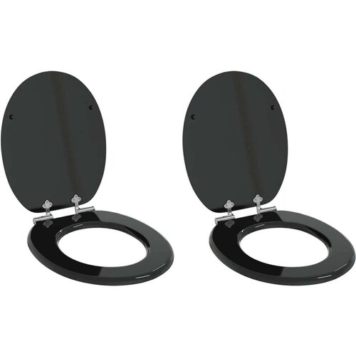  WC daska 2 pcs Crna 44 x 38 cm MDF ploča Cijene