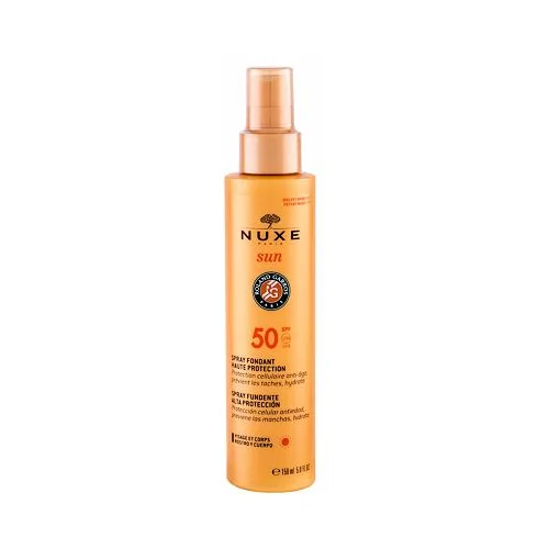 Nuxe Sun Melting Spray SPF50 sprej za sunčanje s visokom uv zaštitom 150 ml