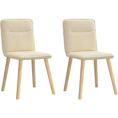 vidaXL Jedilni stoli 2 kosa krem blago Cene