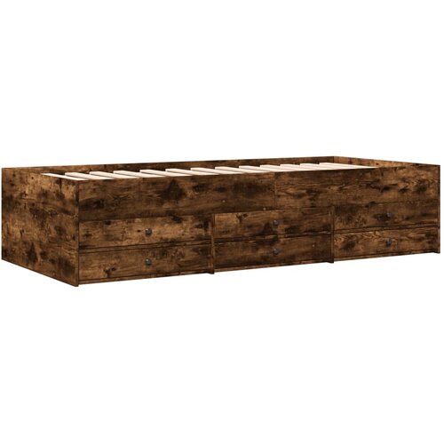  Dnevni krevet s ladicama bez madraca boja hrasta 100x200 cm Slike