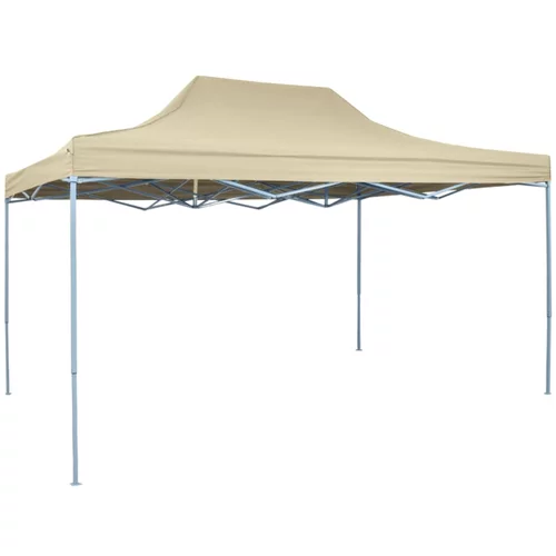 vidaXL Zložljivi šotor pop-up 3x4,5 m kremno bele barve, (20568356)