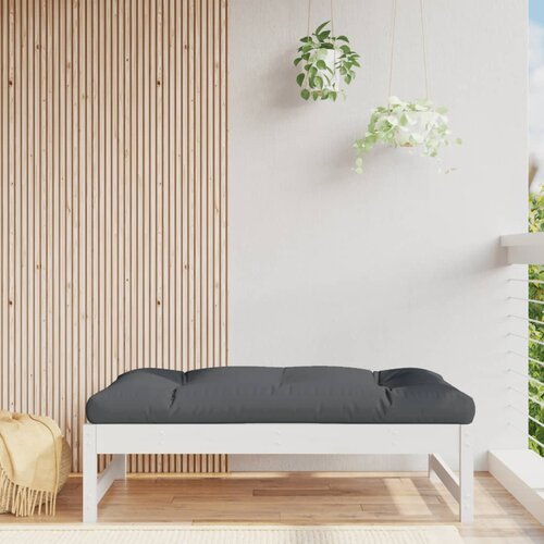  Vrtni tabure bijeli 120 x 80 cm od masivne borovine Cijene