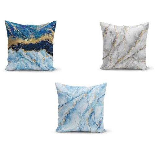 Minimalist Cushion Covers Komplet 3 prevlek za okrasne blazine Minimalist Cusion Covers Azuro Cassie, 45 x 45 cm Cene