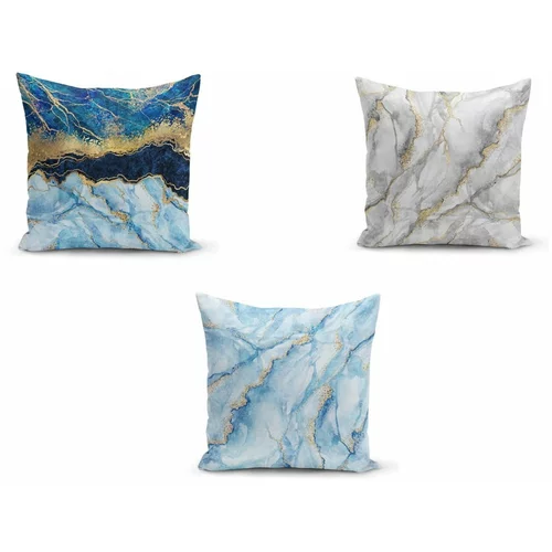 Minimalist Cushion Covers Komplet 3 prevlek za okrasne blazine Minimalist Cusion Covers Azuro Cassie, 45 x 45 cm