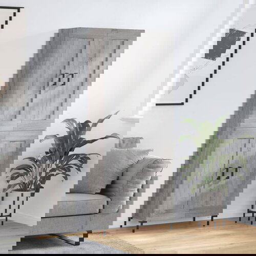 vidaXL Visoka komoda siva sonome 69 5x34x180 cm od konstruiranog drva Cijene