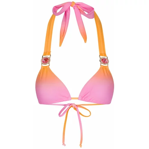 Moda Minx Bikini zgornji del 'Club Tropicana' zlata / oranžna / roza / transparentna