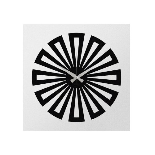 Wallxpert Enzoclock - S003 Black Decorative Metal Wall Clock Slike