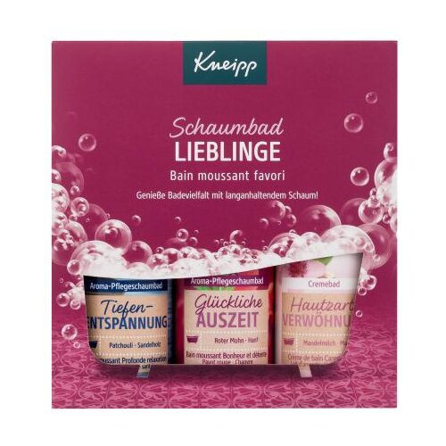 Kneipp Schaumbad Lieblinge Set pjena za kupanje Tiefen Entspannung 100 ml + pjena za kupanje Glückliche Auszeit 100 ml + pjena za kupanje Hautzarte Verwöhnung 100 ml unisex Cijene