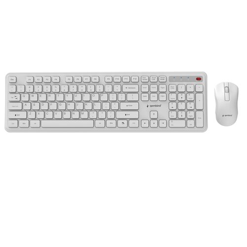 Gembird KBS-WPS-01 Slim Pro Business wireless desktop set, white, US layout Cijene