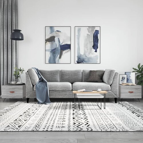VidaXL Klubske mizice 2 kosa sive sonoma 50x50x40 cm inženirski les Slike