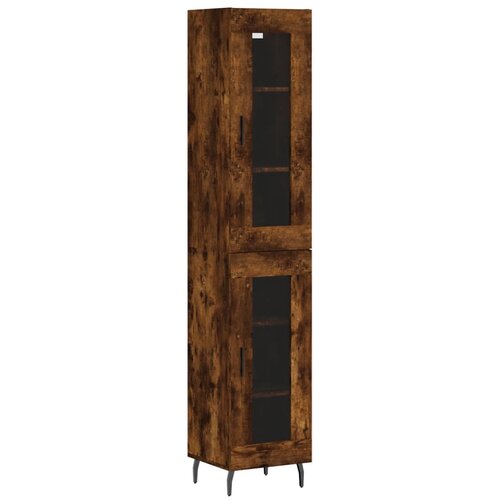 vidaXL Visoka omara dimljeni hrast 34,5x34x180 cm inženirski les, (20820672) Cene
