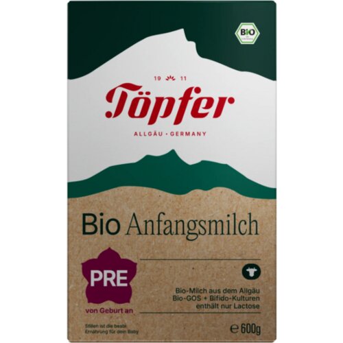 Töpfer Bio začetna formula za dojenčke na osnovi kravjega mleka PRE - 600 g Cene