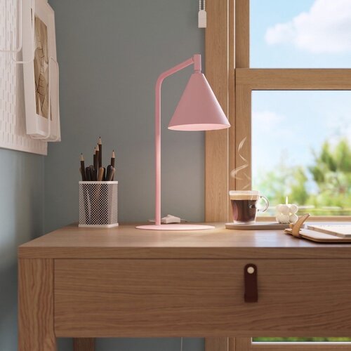 Sollux Ružičasta željezna stolna lampa sa savitljivom konstrukcijom (visina 35 cm) Zylo &amp;ndash; Slike