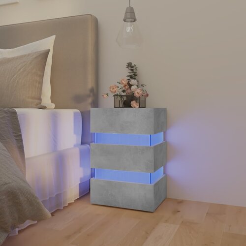 vidaXL LED noćni ormarić siva boja betona 45 x 35 x 67 od iverice Cijene