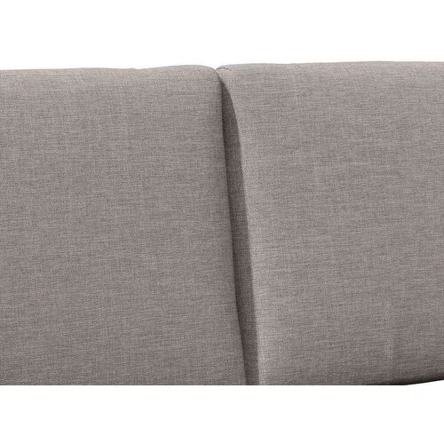 VidaXL tapecirani uzglavlje sivo-smeđa 140 cm čvrsto borovo drvo Slike