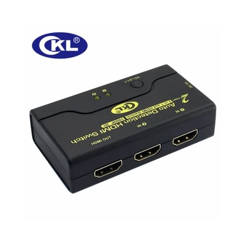  HDMI svič CKL-21M2 2-IN/1-OUT, 2 ports HDMI 2.0 Compliant sa kablovima, podržava 3840X2160(4K)@60Hz Slike