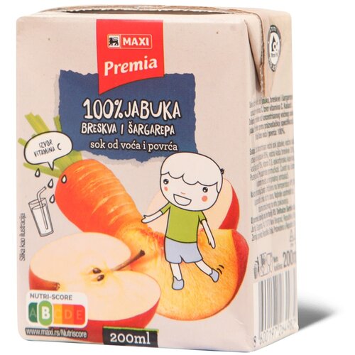 Maxi Sok jabuka/sarg./bresk.100% Premia 0.2l Cene