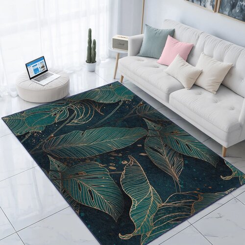 Mila Home Petrolej zeleni perivi tepih 120x180 cm Midnight Jungle &amp;ndash; Slike