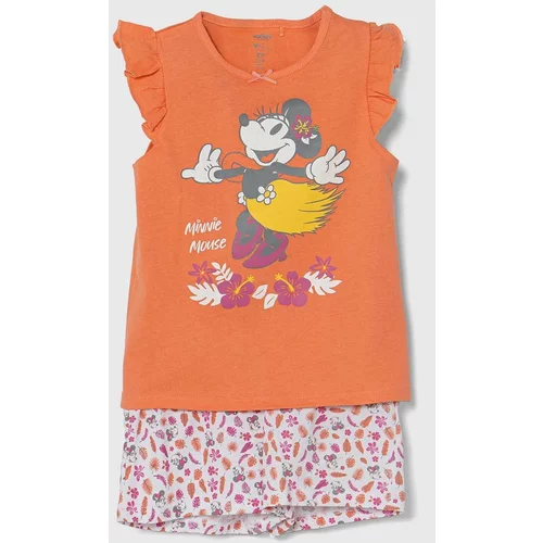Zippy Dječja pamučna pidžama x Disney boja: narančasta, s uzorkom