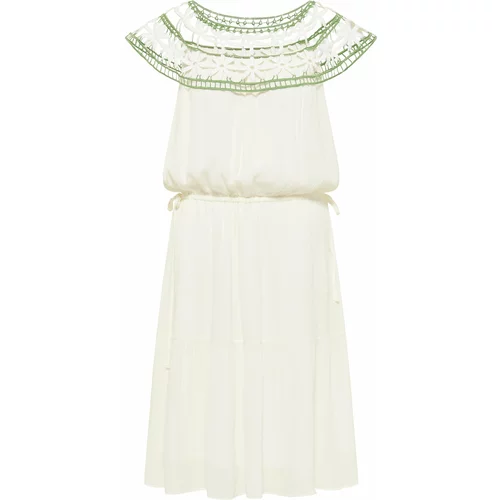 IZIA Ljetna haljina travnato zelena / bijela