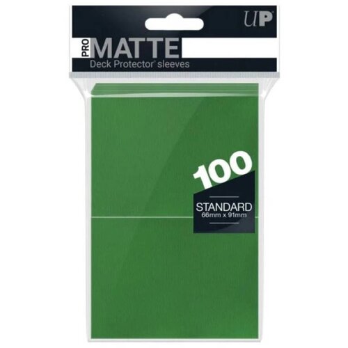 Ultra PRO Matte Standard Desk Protector Sleeves 100 - Green Cene
